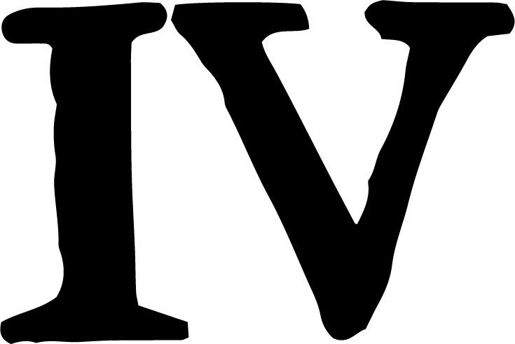 Roman Numeral Four - IV